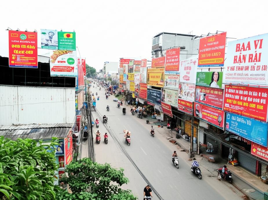 Công ty quảng cáo Huyện Ba Vì: Bứt phá doanh thu 2024! 5 Advertising campaign in Ba Vi, showing local businesses
