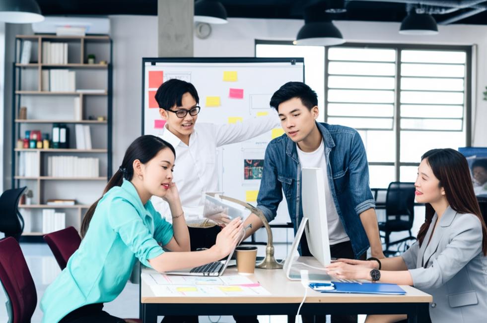 Công Ty Quảng Cáo Huế: Bứt Phá Doanh Thu Với Chiến Lược Sáng Tạo 6 Nhóm sáng tạo công ty quảng cáo Huế làm việc.