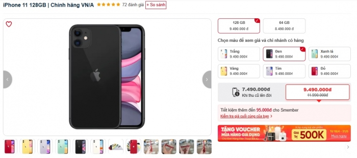 iPhone 11 vẫn là vua iPhone mới giá rẻ tại Việt Nam, vẫn rất mạnh, bản 128GB rẻ át vía Galaxy A56 6 iPhone 11 vẫn là vua iPhone mới giá rẻ tại Việt Nam, vẫn rất mạnh, bản 128GB rẻ át vía Galaxy A56