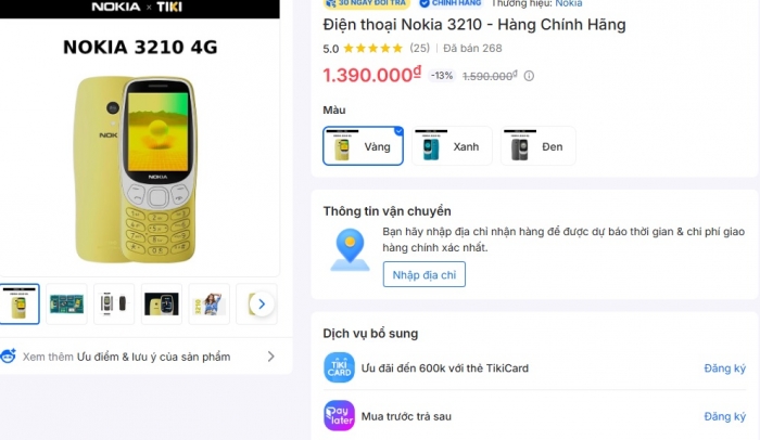 Nokia 3210 4G giảm kịch sàn, vua máy cục gạch, có cả 4G, chơi được nhiều game huyền thoại 6 Nokia 3210 4G giảm kịch sàn, vua máy cục gạch, có cả 4G, chơi được nhiều game huyền thoại