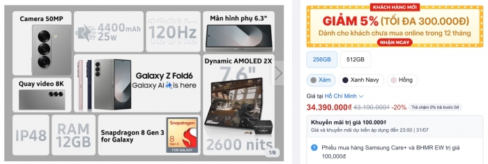 Cuộc cách mạng Galaxy Z Fold7 khiến Z Fold6 rớt giá thảm hại hơn chục triệu đồng 4 cuoc cach mang galaxy z fold7 khien z fold6 rot gia tham hai hon chuc trieu dong