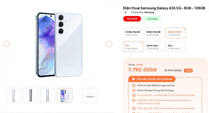Galaxy A55 5G siêu hạ giá, vua Android tầm trung một thời dễ mua như máy có 7 triệu ăn đứt iPhone 16 4 galaxy a55 5g sieu ha gia vua android tam trung mot thoi de mua nhu may co 7 trieu an dut iphone 16